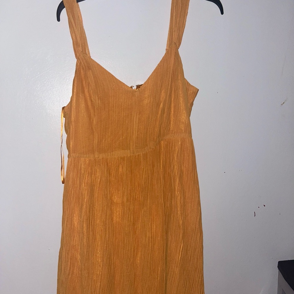 Express Mustard Midi Dress